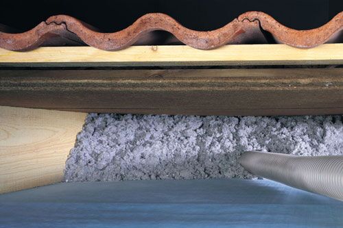 Cellulose papiervlokken isolatie