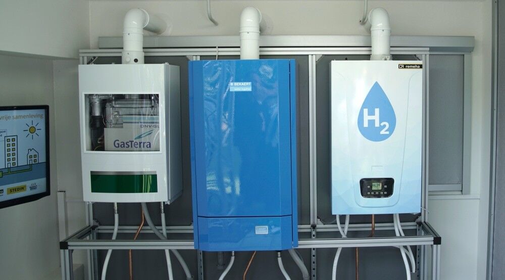 Waterstofketel huis op waterstof
